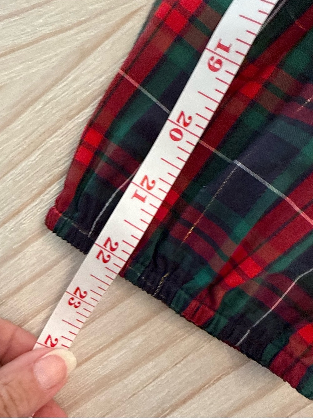 Talbots Red & Green Plaid Ruffle Collar Tunic - Picture 7 of 8